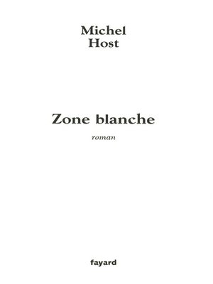cover image of Zone blanche